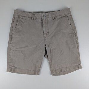 Bonobos Chino Shorts Mens Size 33 Khaki Tan Slim 9 Inch Flat Front